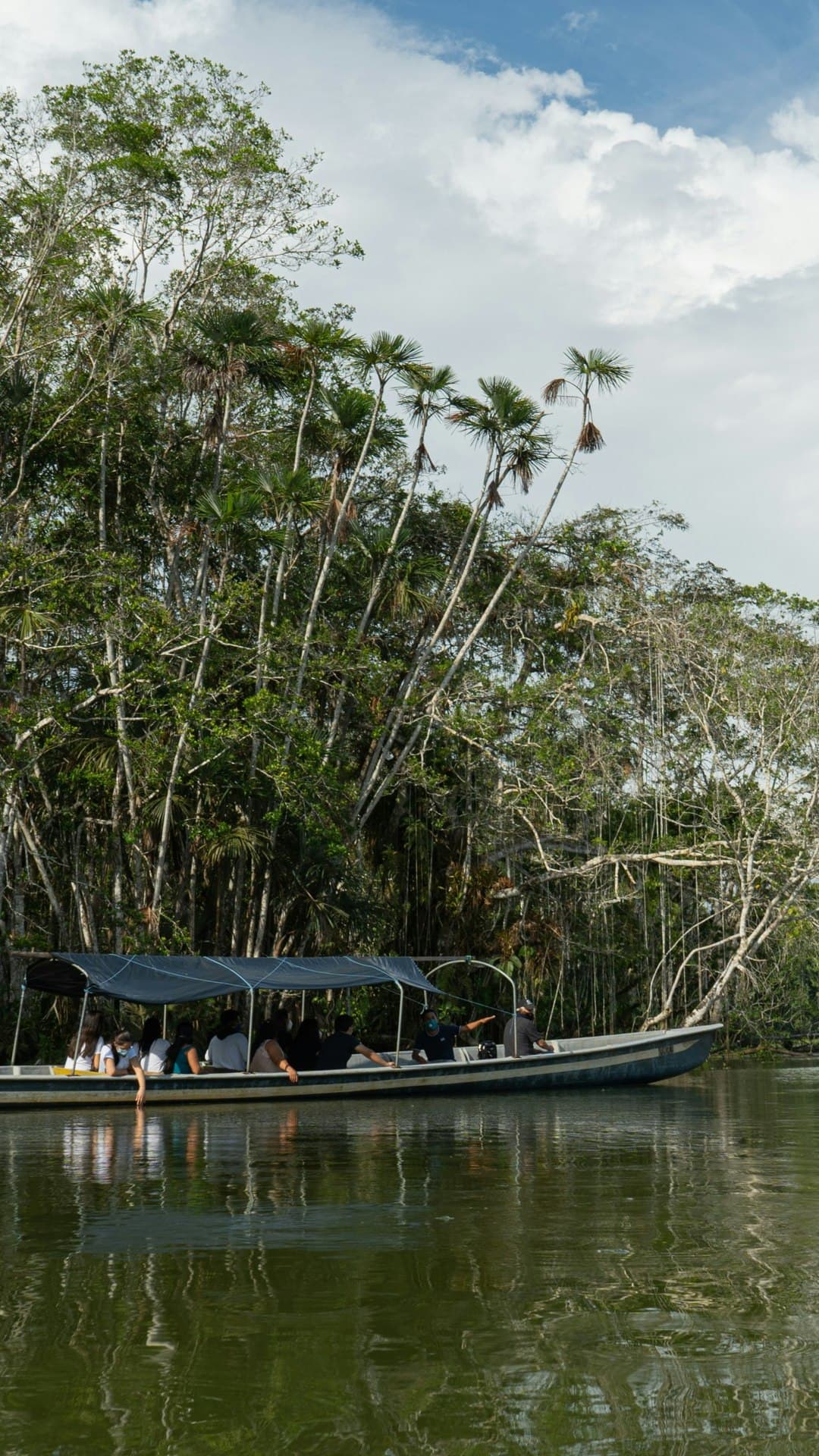 Community, Canoe and the River's Creatures — Rio Negro, Amazon